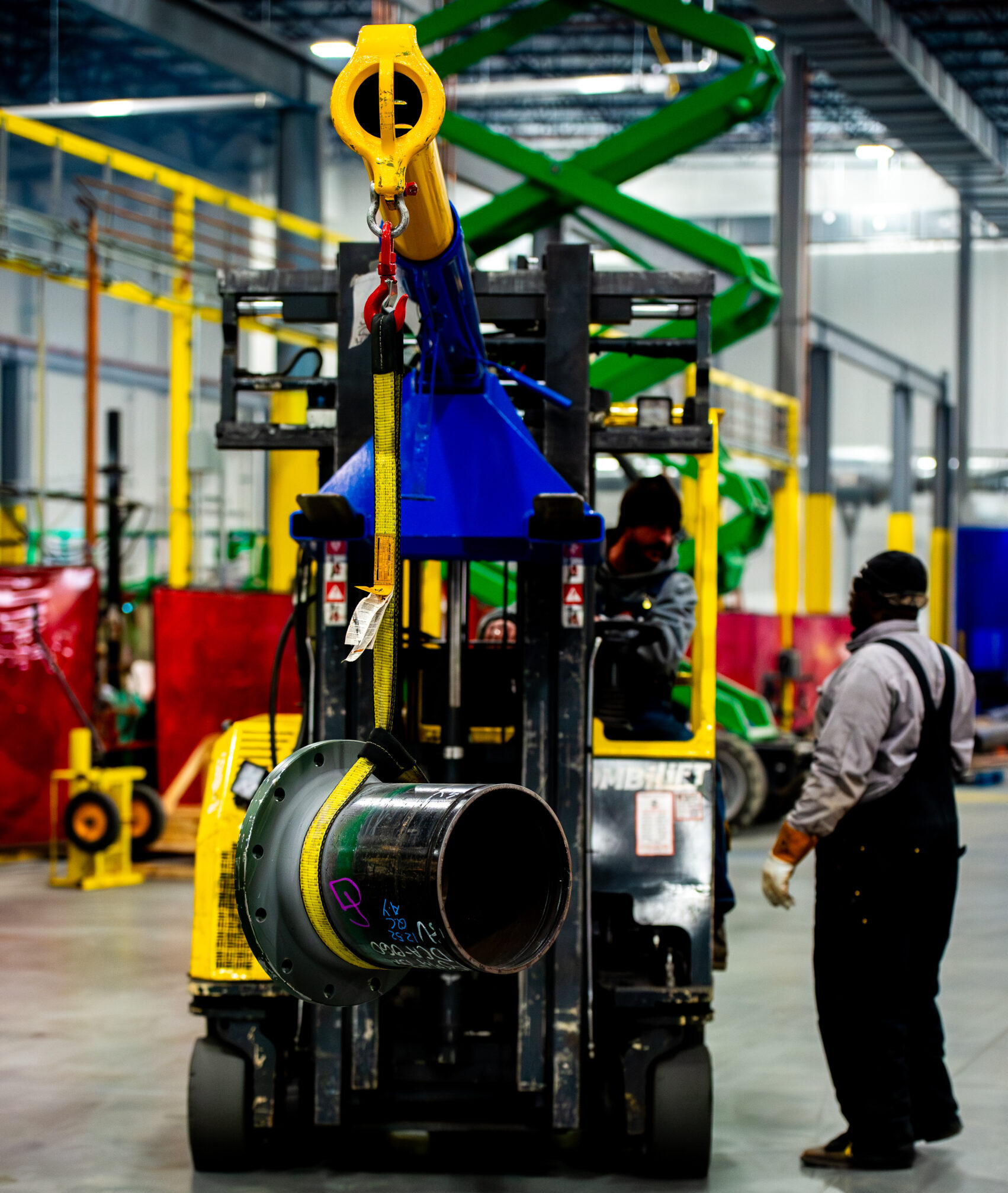 Commercial HVAC system maintenance by a service technician
